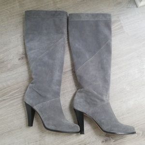 Dove Gray Suede Boots